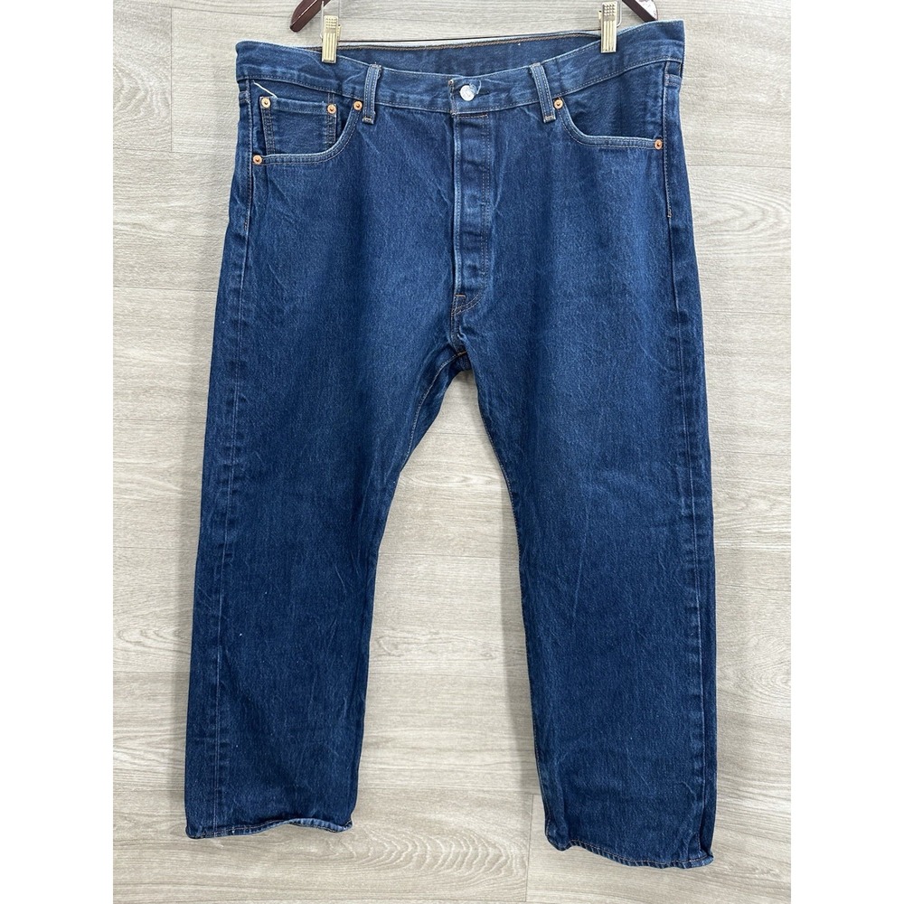 Levi's 501 Jeans Men's 42x30 Blue Denim Button Fly Straight Leg Classic